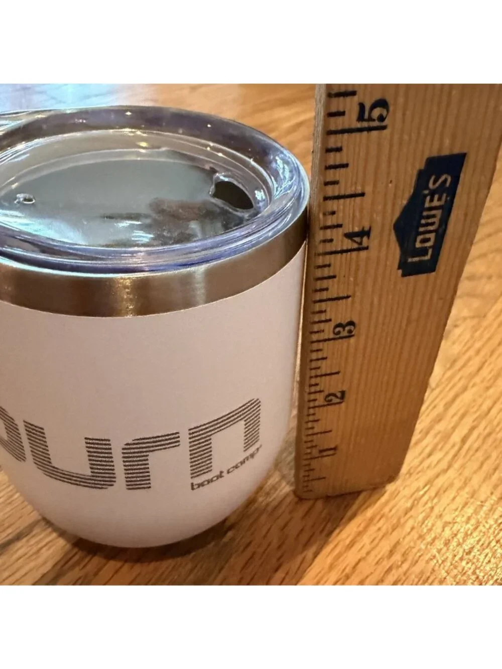 Burn Bootcamp White Silver WIne Glass Tumbler